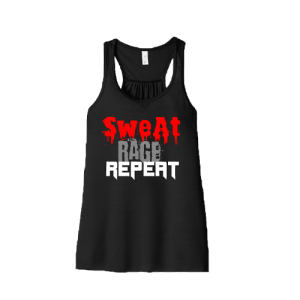 Sweat Rage Repeat Racerback Black